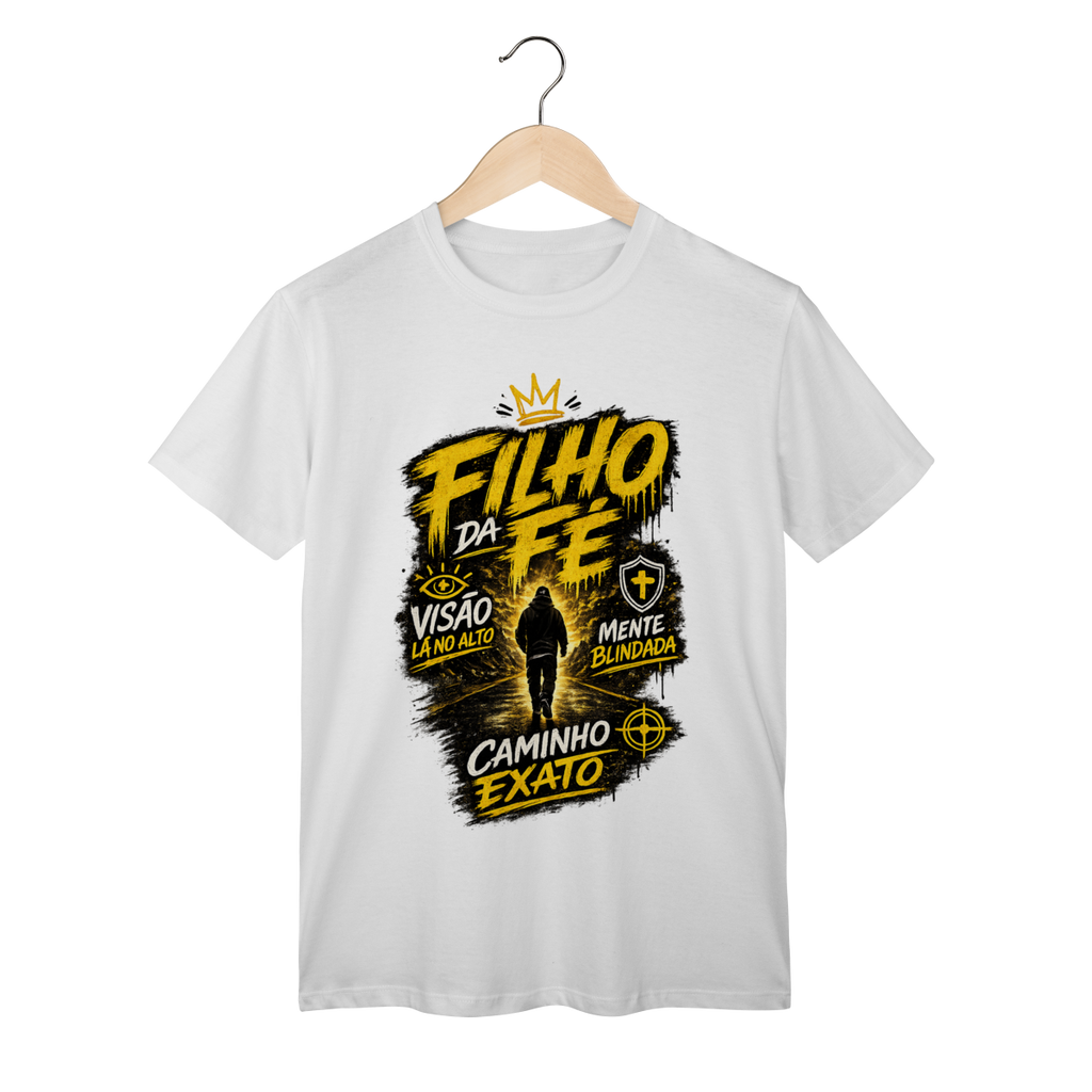 Camisa Filho da Fé Caminho Exato Unissex 100% Algodão
