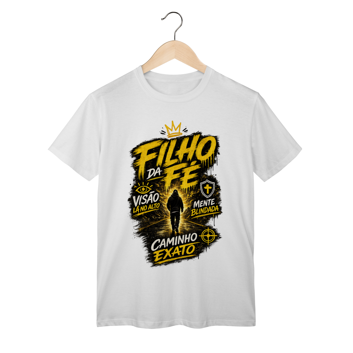 Camisa Filho da Fé Caminho Exato Unissex 100% Algodão