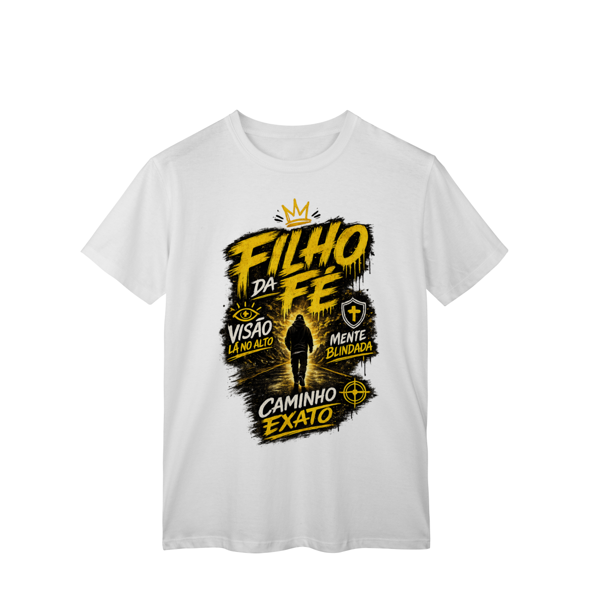 Camisa Filho da Fé Caminho Exato Unissex 100% Algodão