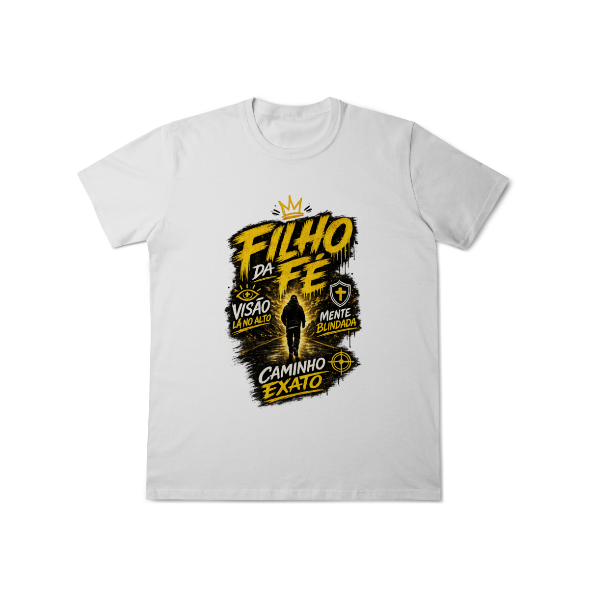 Camisa Filho da Fé Caminho Exato Unissex 100% Algodão