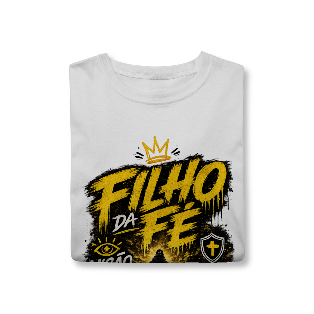 Camisa Filho da Fé Caminho Exato Unissex 100% Algodão
