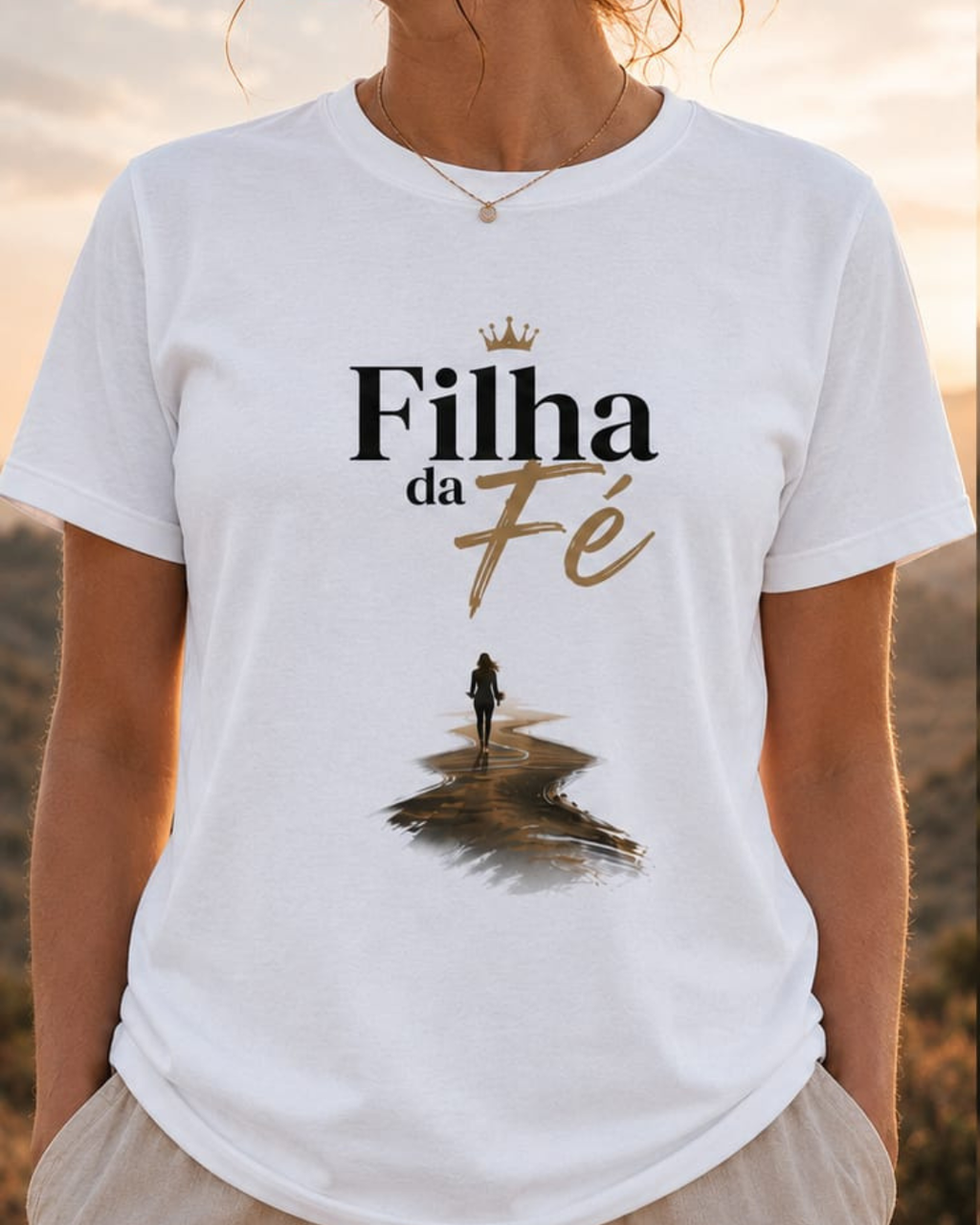 Camisa Filha Da Fé Feminina 100% Algodão