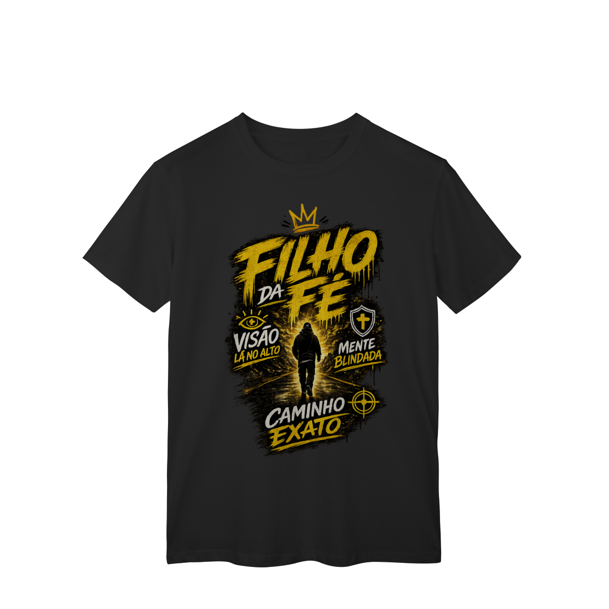 Camisa Filho da Fé Caminho Exato Unissex 100% Algodão