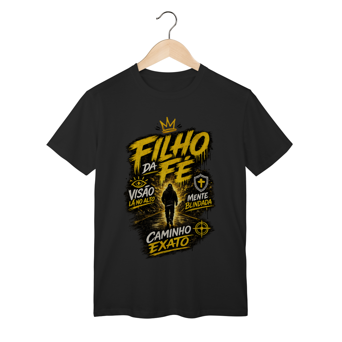 Camisa Filho da Fé Caminho Exato Unissex 100% Algodão