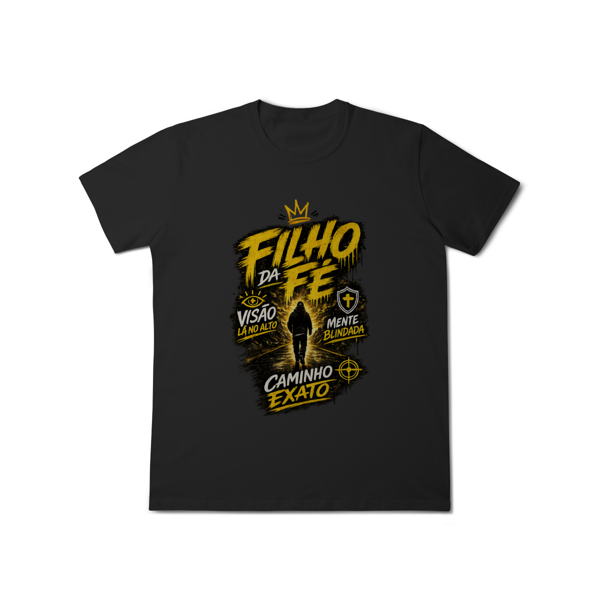 Camisa Filho da Fé Caminho Exato Unissex 100% Algodão